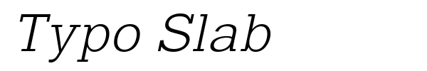 Typo Slab font