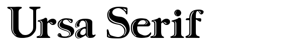 Ursa Serif font
