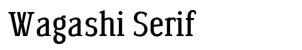Wagashi Serif font