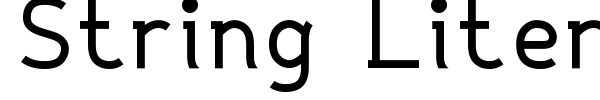 String Literal + Variable font preview