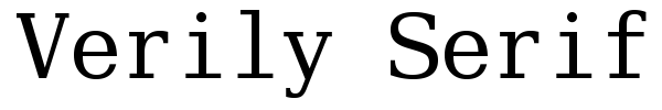 Verily Serif Mono font preview