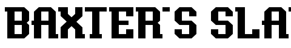 Baxter's Slab font