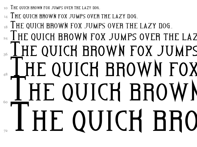 Capitel Gothick font waterfall