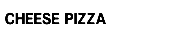 Cheese Pizza font