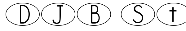 DJB Standardized Test Oval font