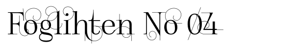 Foglihten No 04 font