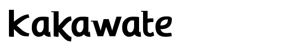 Kakawate font preview