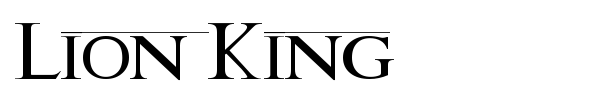 Lion King font preview