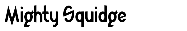 Mighty Squidge font