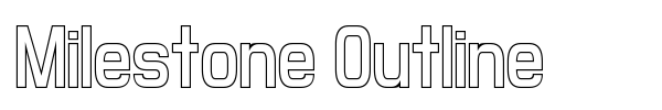 Milestone Outline font