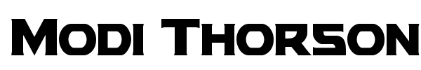 Modi Thorson font preview