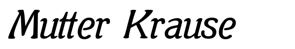 Mutter Krause font