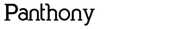 Panthony font