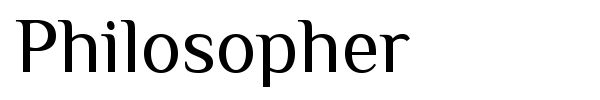 Philosopher font preview