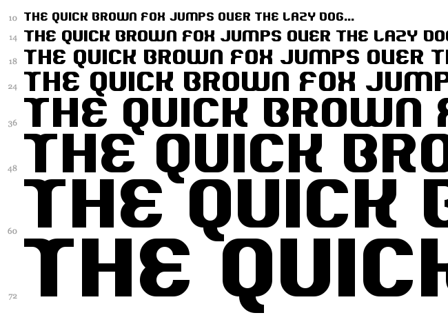 Quous Inno font waterfall