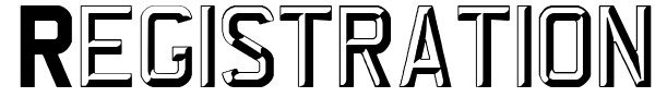 Registration Plate UK font