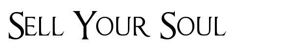 Sell Your Soul font