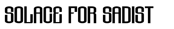Solace for Sadist font