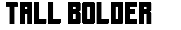 Tall Bolder font