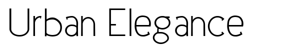 Urban Elegance font