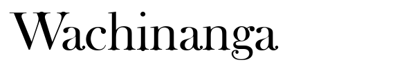 Wachinanga font preview