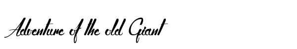 Adventure of the old Giant font