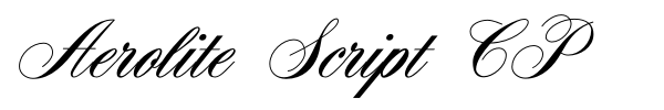 Aerolite Script CP font