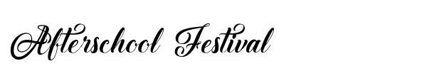 Afterschool Festival font