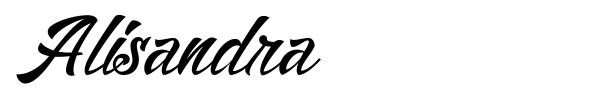Alisandra font