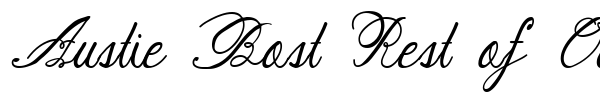 Austie Bost Rest of Our Lives font