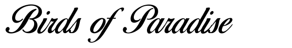 Birds of Paradise font
