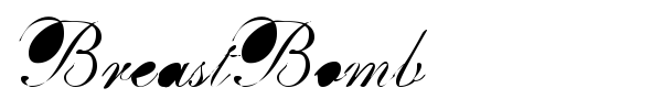 BreastBomb font preview