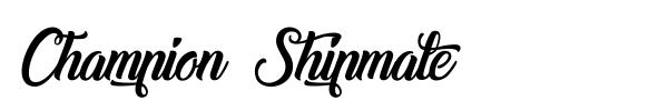 Champion Shipmate font