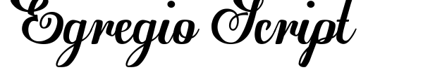 Egregio Script font preview