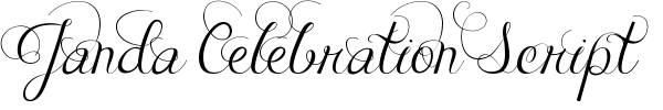 Janda Celebration Script font