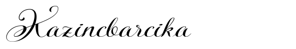 Kazincbarcika font