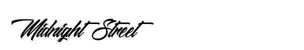 Midnight Street font