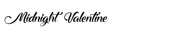 Midnight Valentine font