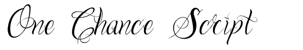 One Chance Script font