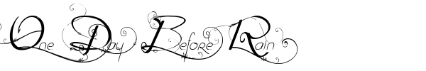 One Day Before Rain font