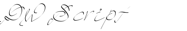 PW Script font