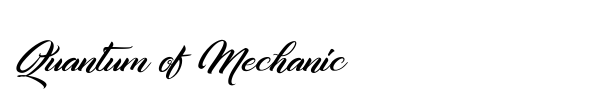 Quantum of Mechanic font