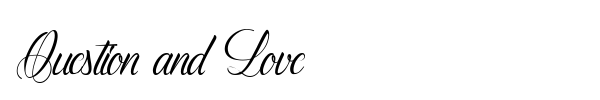 Question and Love font