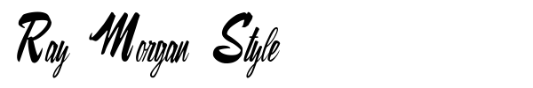 Ray Morgan Style font preview