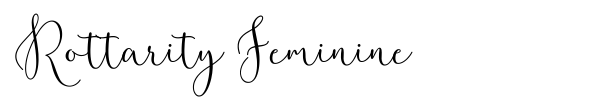 Rottarity Feminine font
