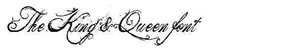 The King & Queen font font