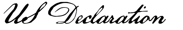 US Declaration font