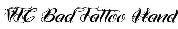 VTC Bad Tattoo Hand One font
