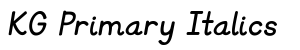 KG Primary Italics font preview