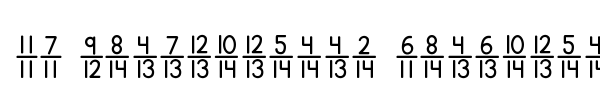 KG Traditional Fractions font